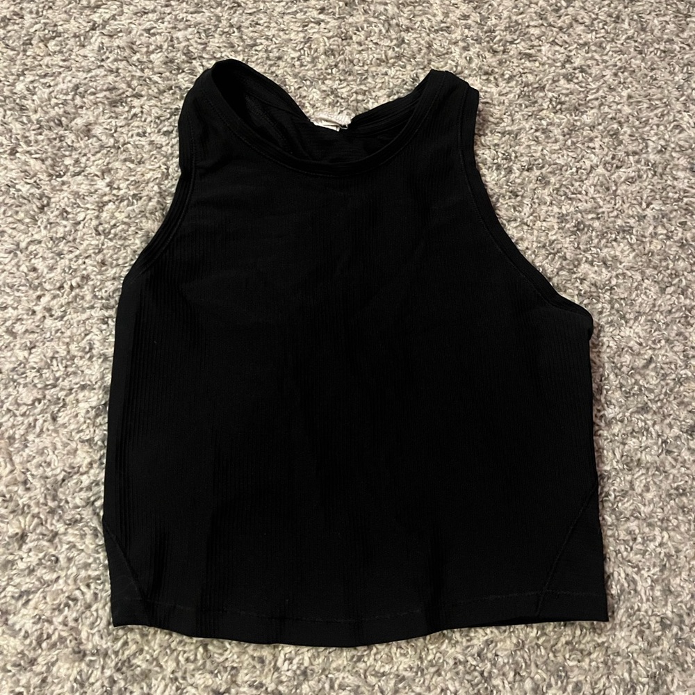 90 Degree By Reflex Black Ribbed Women's Top